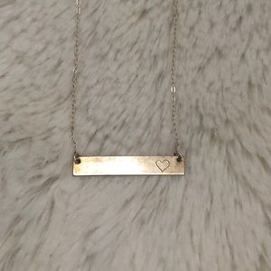 Silver bar necklace